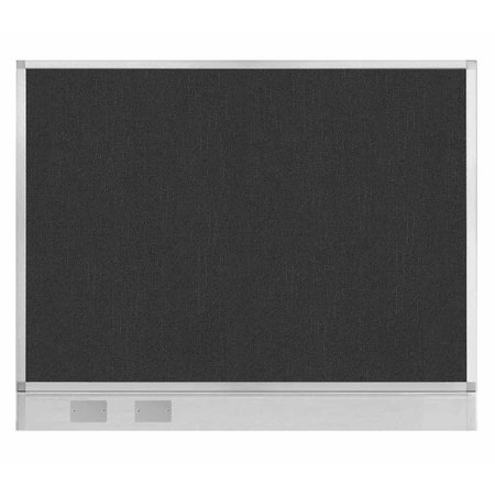 VERSARE Hush Panel Configurable Cubicle Partition 5' x 4' Black Fabric w/ Cable Channel 1855502